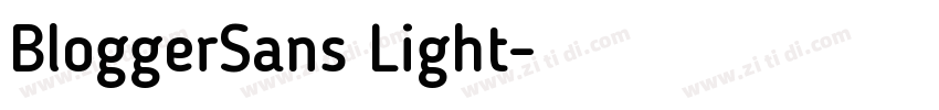 BloggerSans Light字体转换